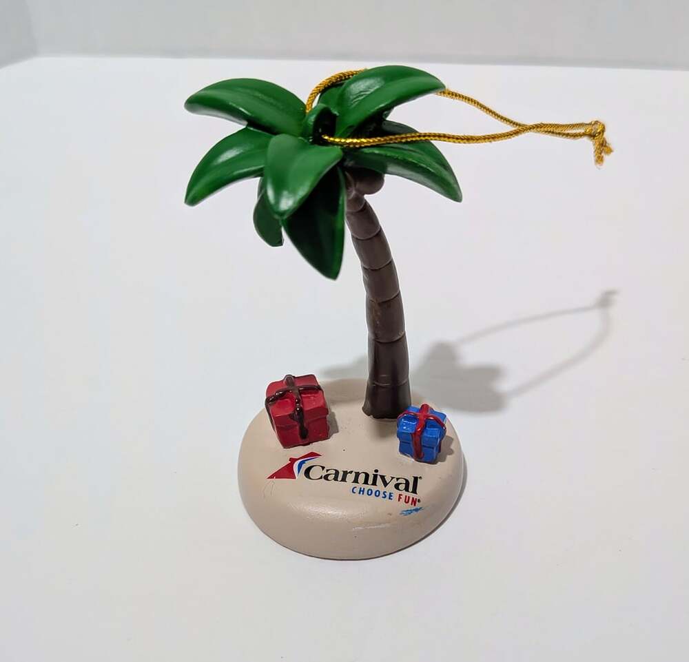 Carnival Cruise Line Choose Fun Palm Tree with Presents Christmas Ornament